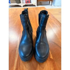 Danassa Women's Black Studded Moto Boot Size 6.5